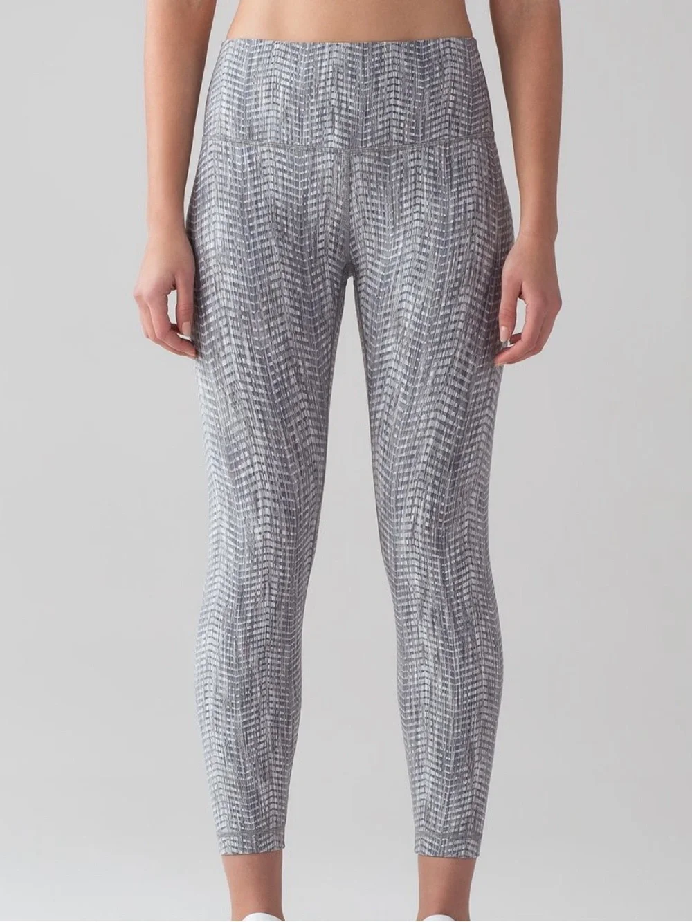 lululemon High-Rise Grey Patterned Leggings for Women Size 2